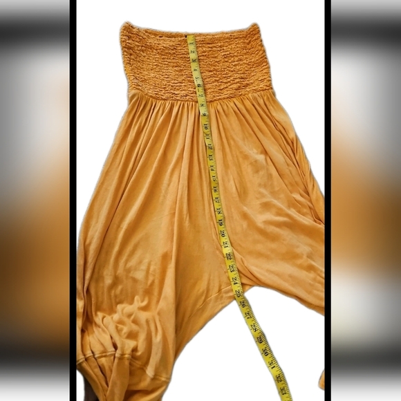 Urban Outfitters Out From Under Womens Orange Makena Smocked Boho Jumpsuit M - Picture 15 of 16